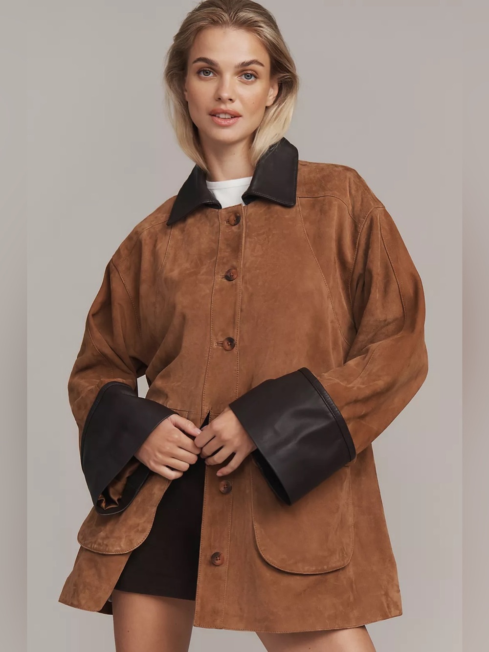Anthropologie Pilcro Adelaide Suede Barn Jacket XXS NWT $498 **see notes